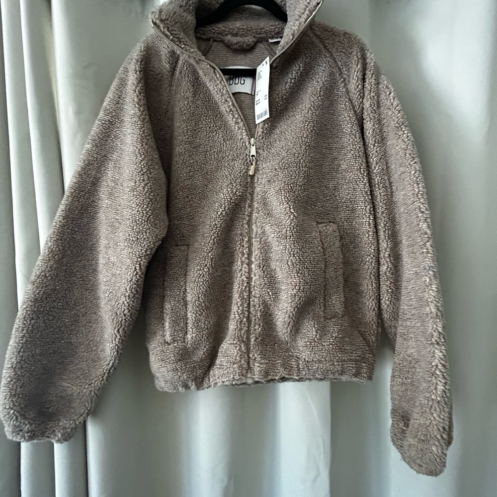 BDG Tan Sherpa Jacket - Picture 2 of 5